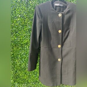 Black Blazer with Gold Buttons